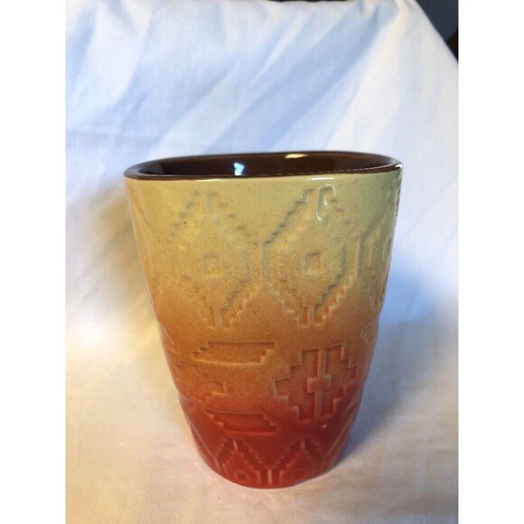 Southwest Fall Mug Red Yellow Brown Orange Ceramic Better Homes 2 Lot - Picture 3 of 14